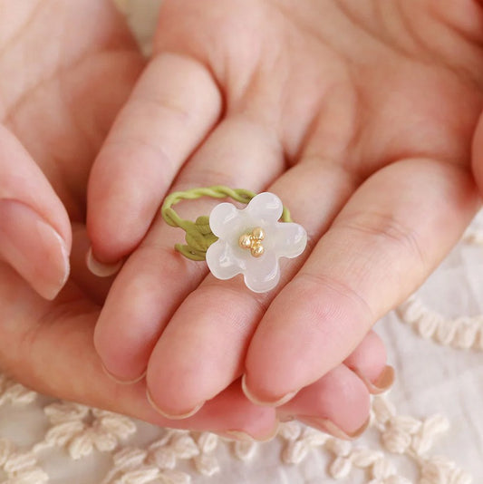 Bague Némophile blanche