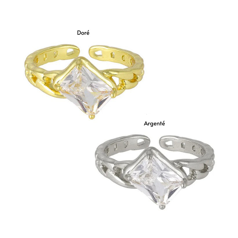 Bague Pierre penchée