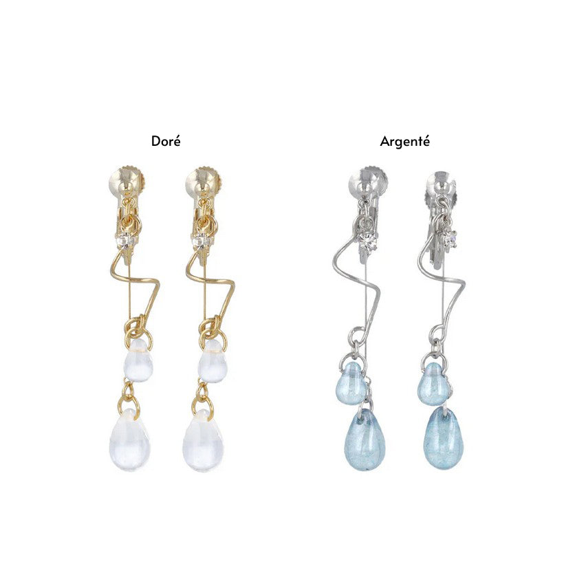 Goutte d'eau en boucles