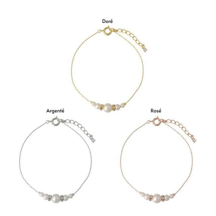 Bracelet perles et strass