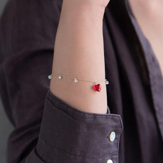 Bracelet charm en cœur
