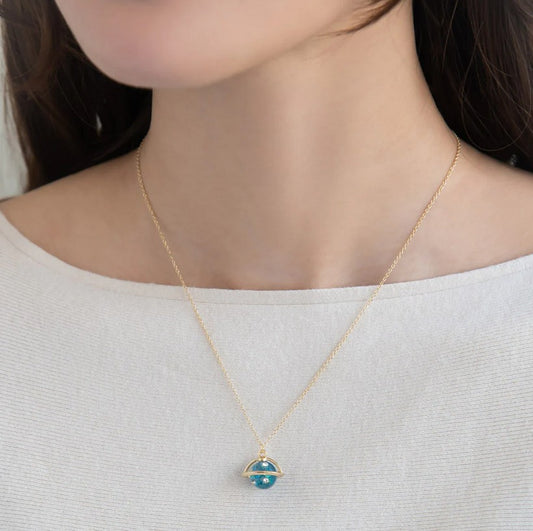 Collier Saturne Hollographique