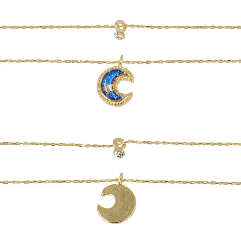 Collier lune et strass