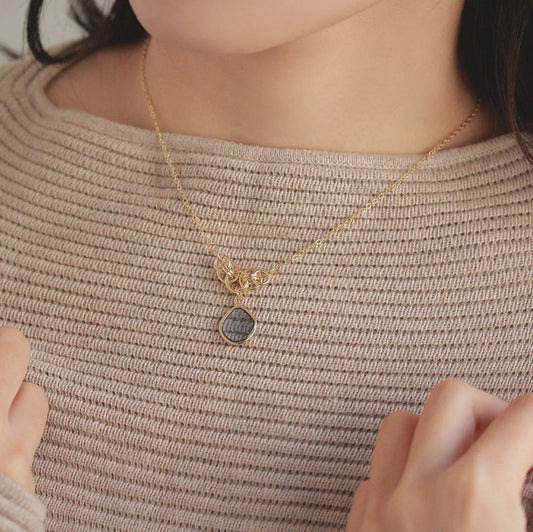 Collier goutte et maillons