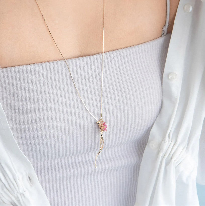 Sautoir fleur de sakura