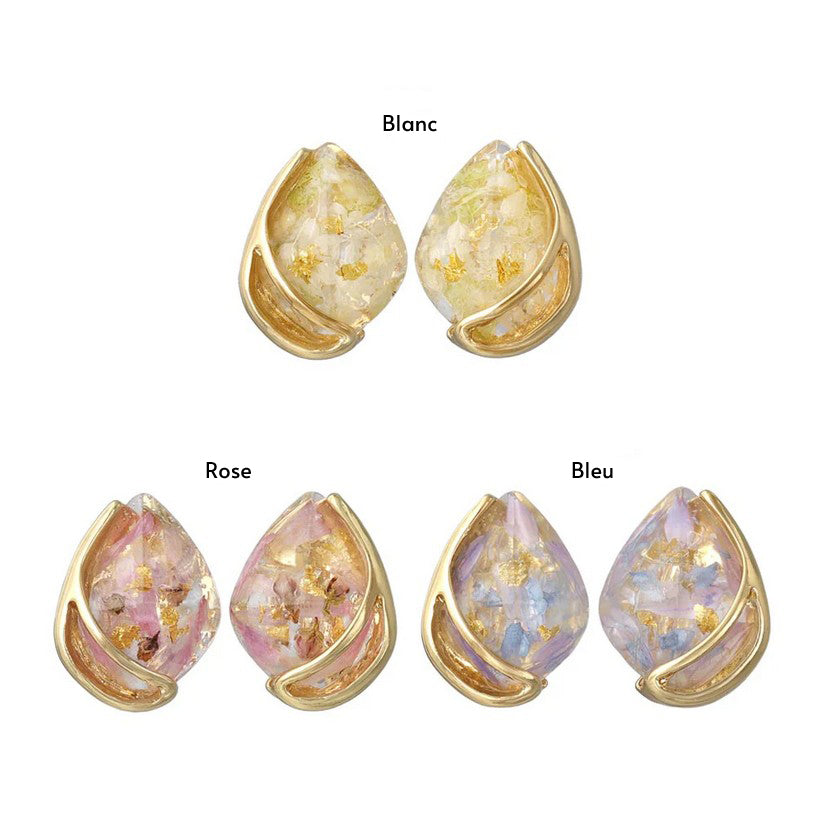 Boucles de fleurs séchées