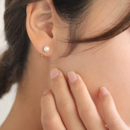 Fausses perles façon dormeuses, en loops (6mm)