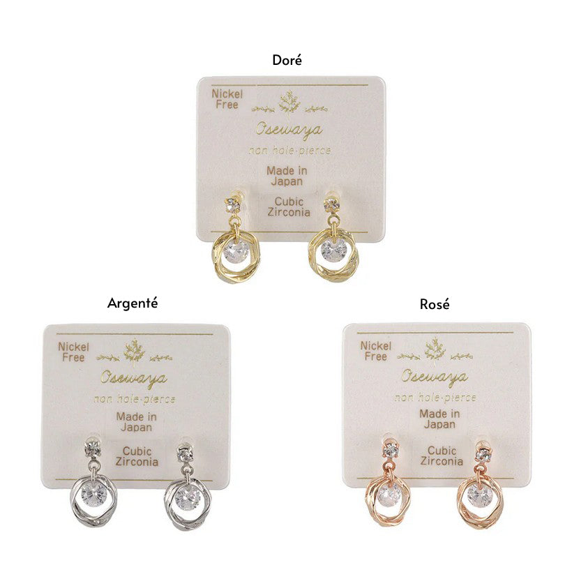 Cercles torsadés et strass