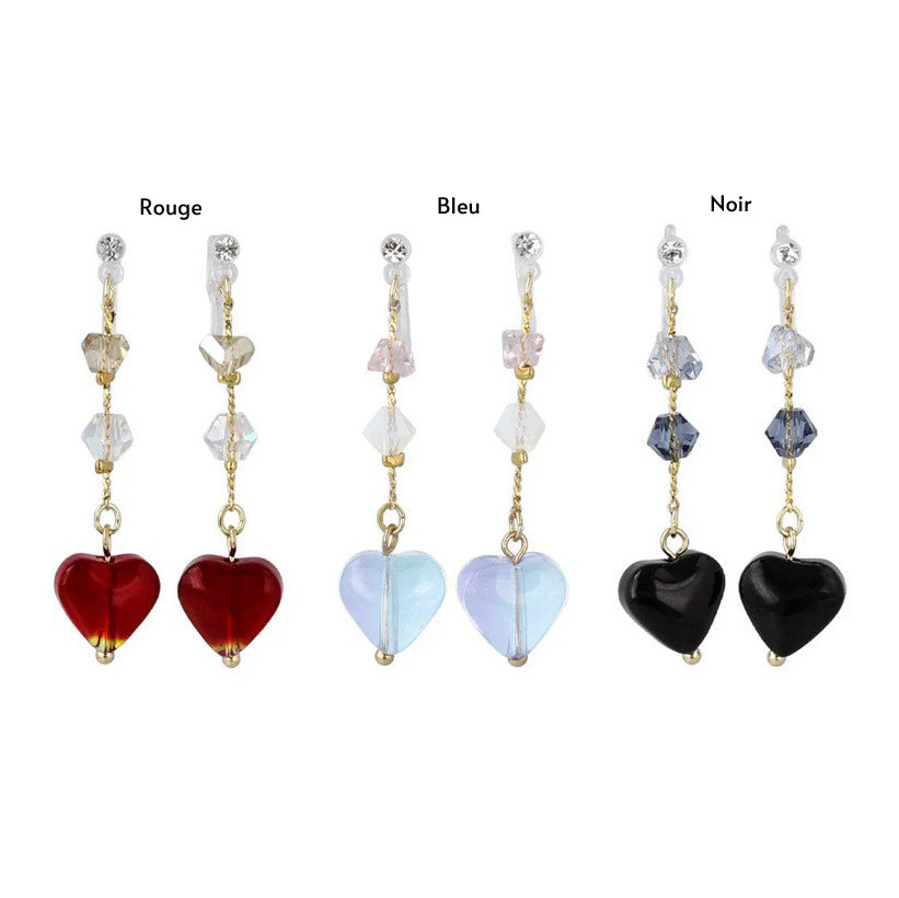 Cœurs pendants, en loops