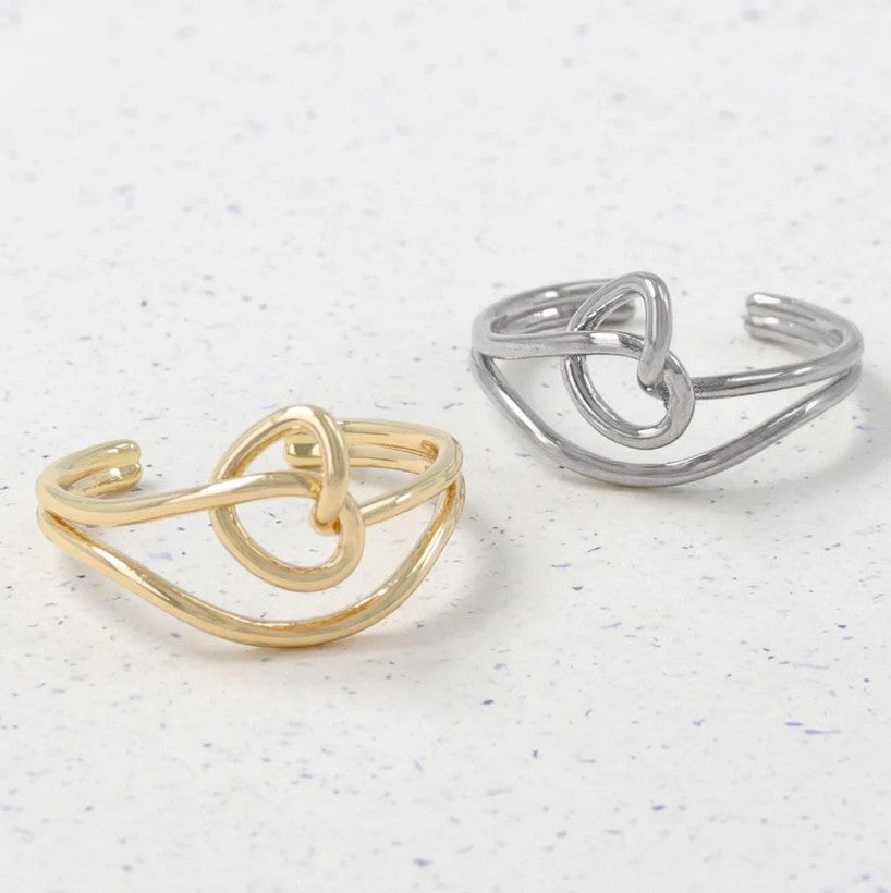 Bague cœur de nœud