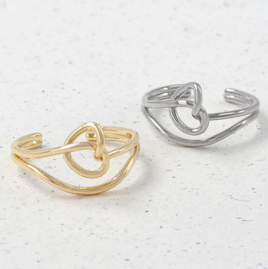 Bague cœur de nœud