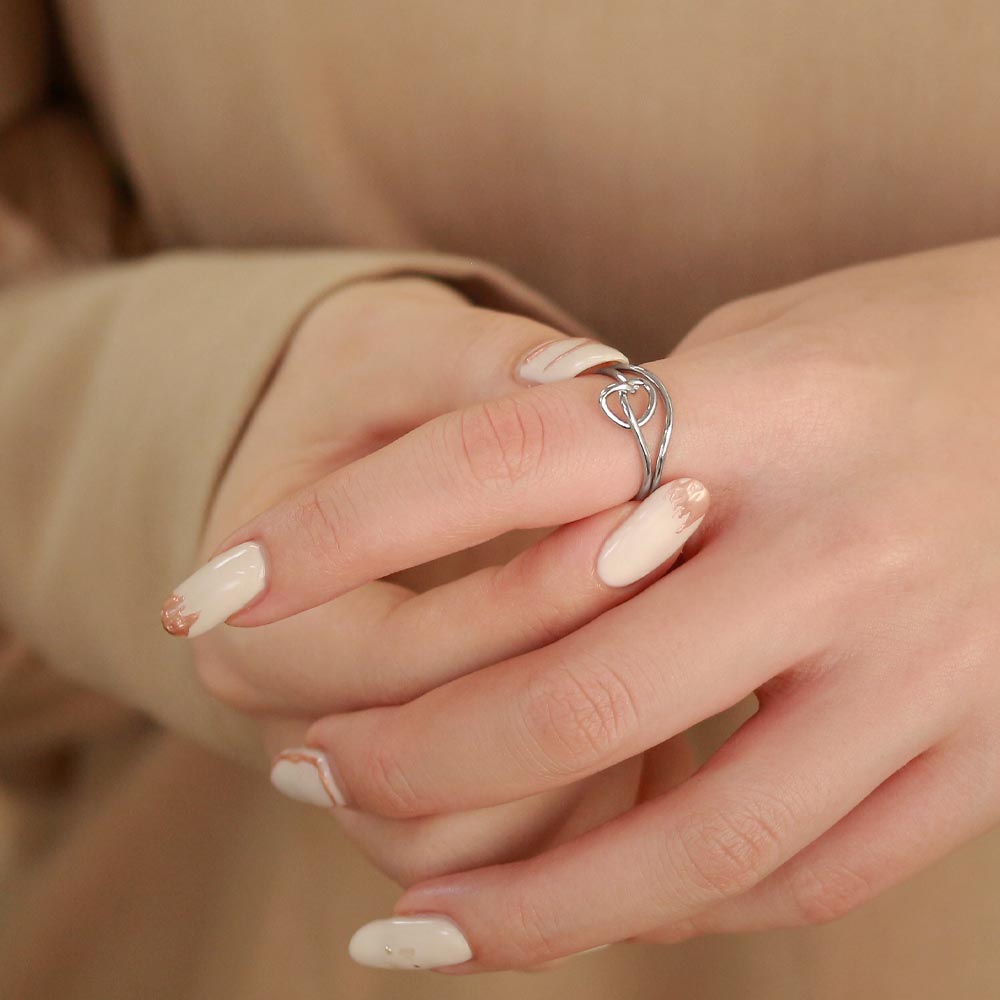 Bague cœur de nœud