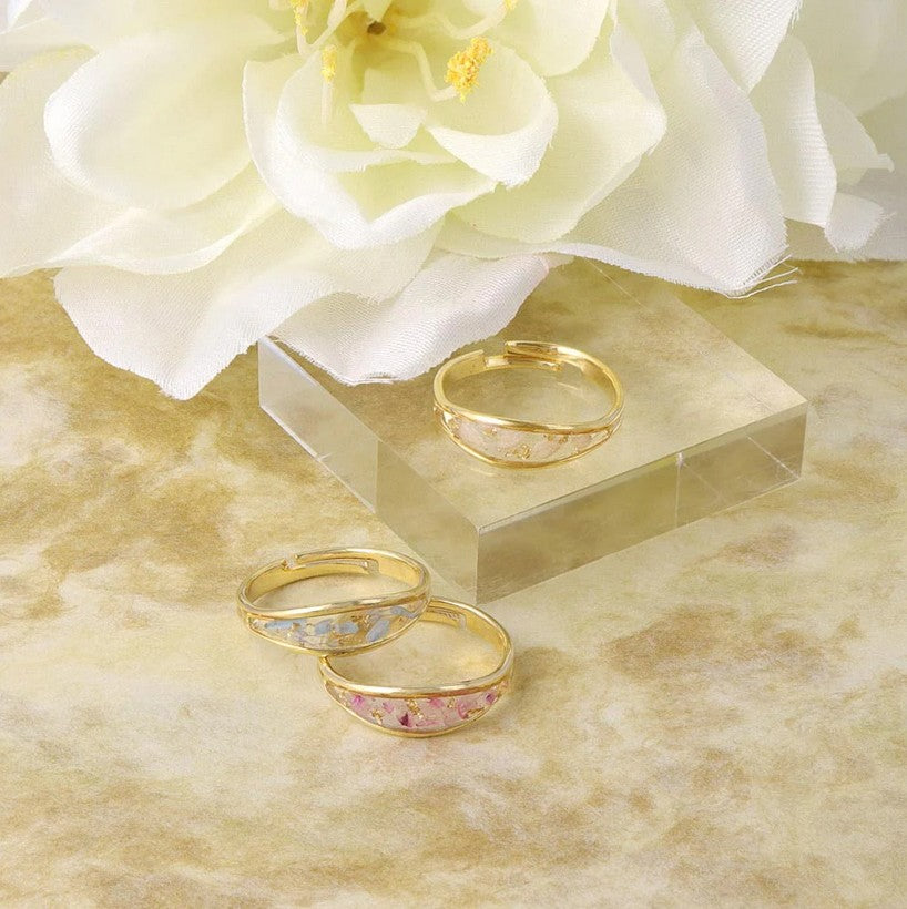 Bague ouverte Fleurs séchées