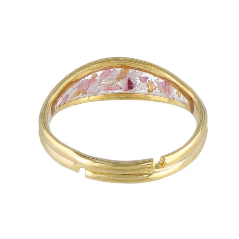 Bague ouverte Fleurs séchées