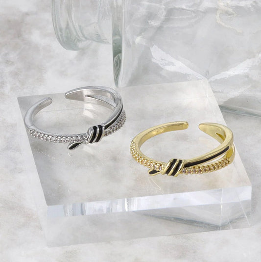 Bague à noeud plat