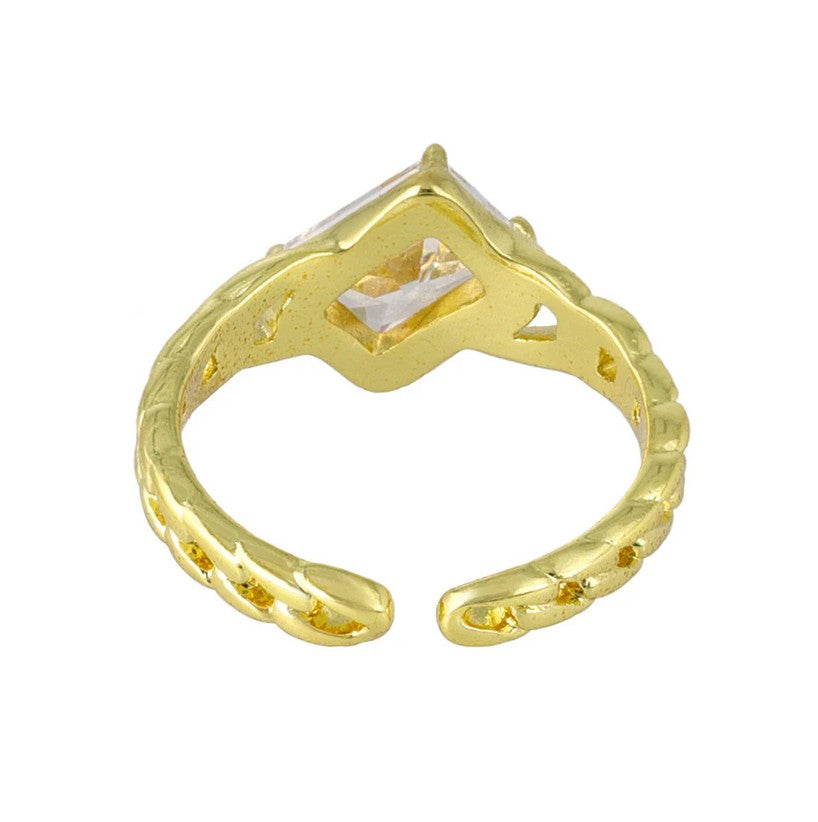 Bague Pierre penchée