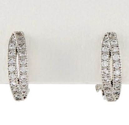 Boucles arrondies, avec zircons cubiques
