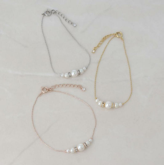 Bracelet perles et strass