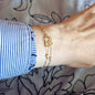 Bracelet ajustable cœur et perles
