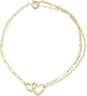 Bracelet ajustable à cœurs