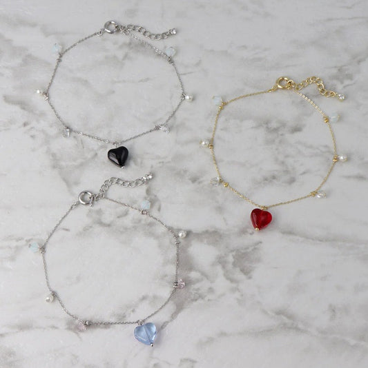 Bracelet charm en cœur