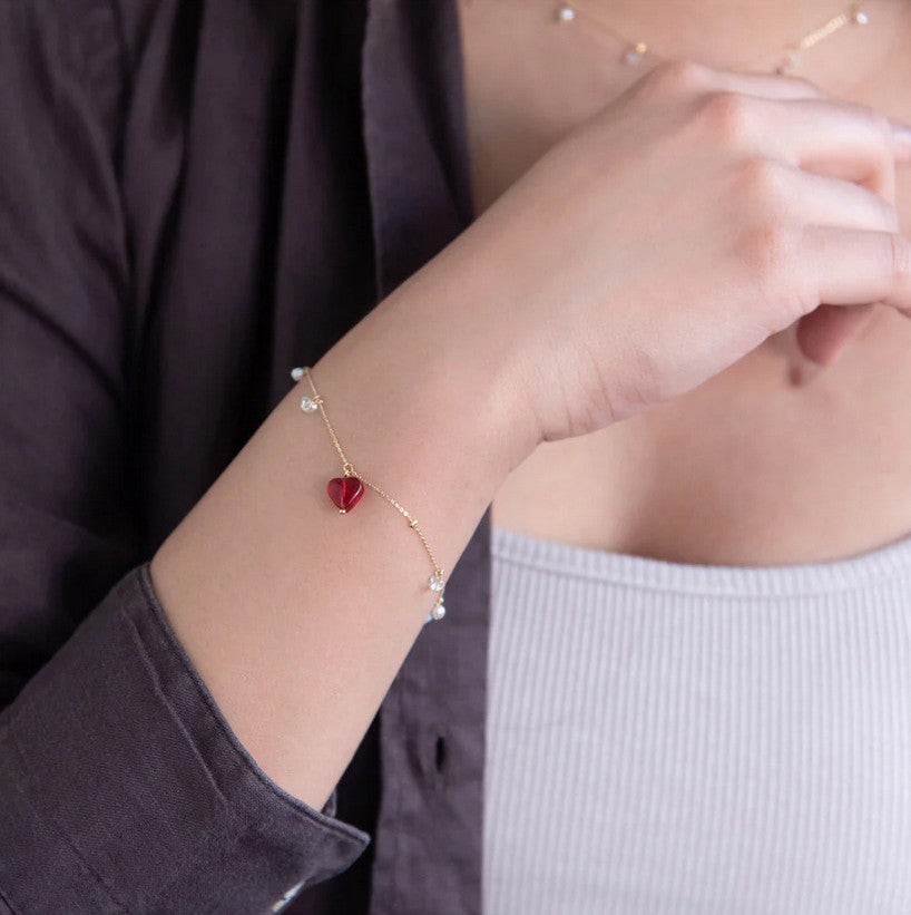 Bracelet charm en cœur