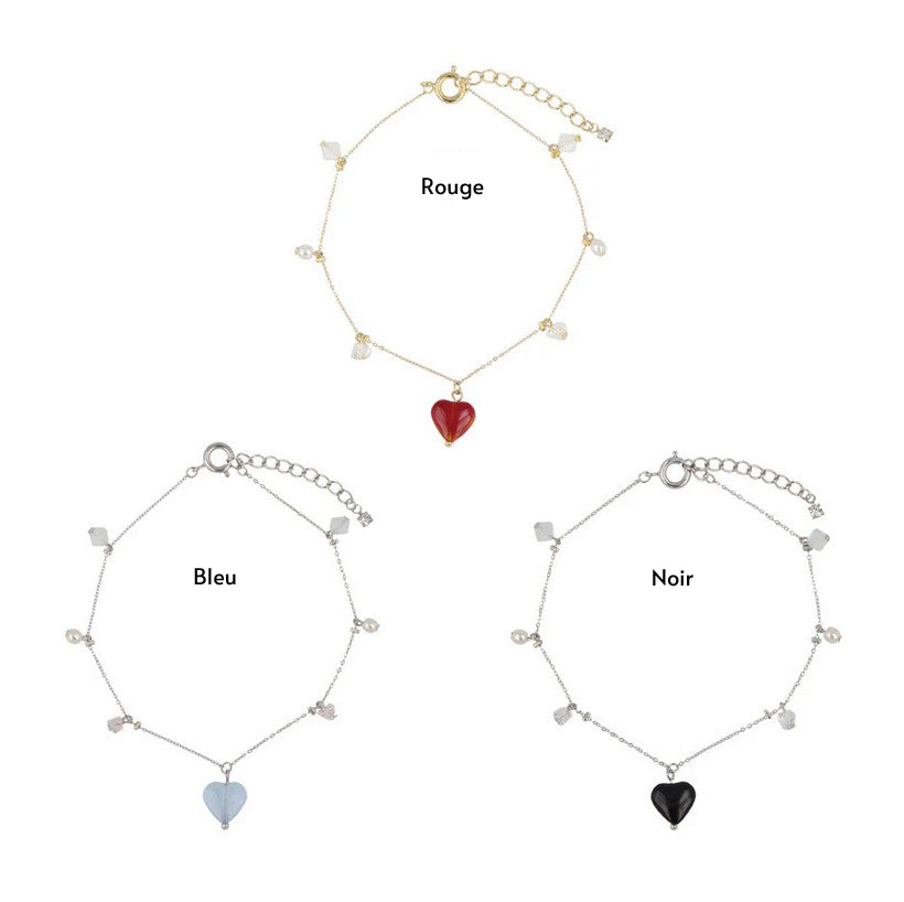 Bracelet charm en cœur
