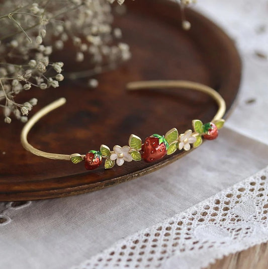 Bracelet aux fraises