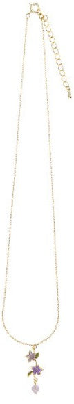 Collier à fleurs bleues