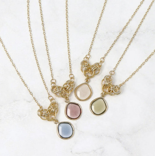Collier goutte et maillons