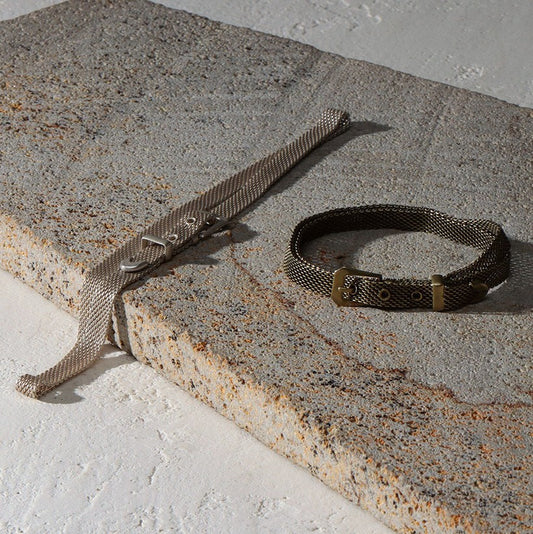 Collier et bracelet en mailles