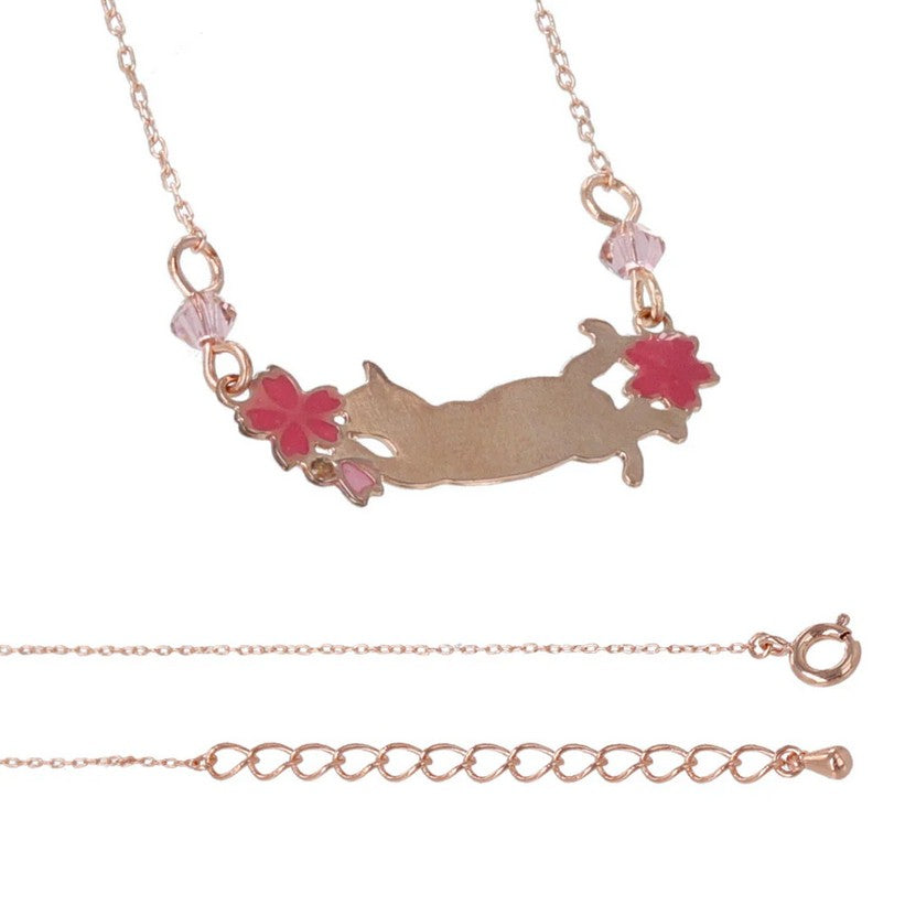 Collier chat et sakura