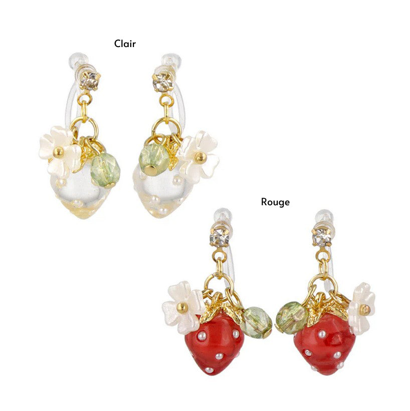 Fraises en fleurs